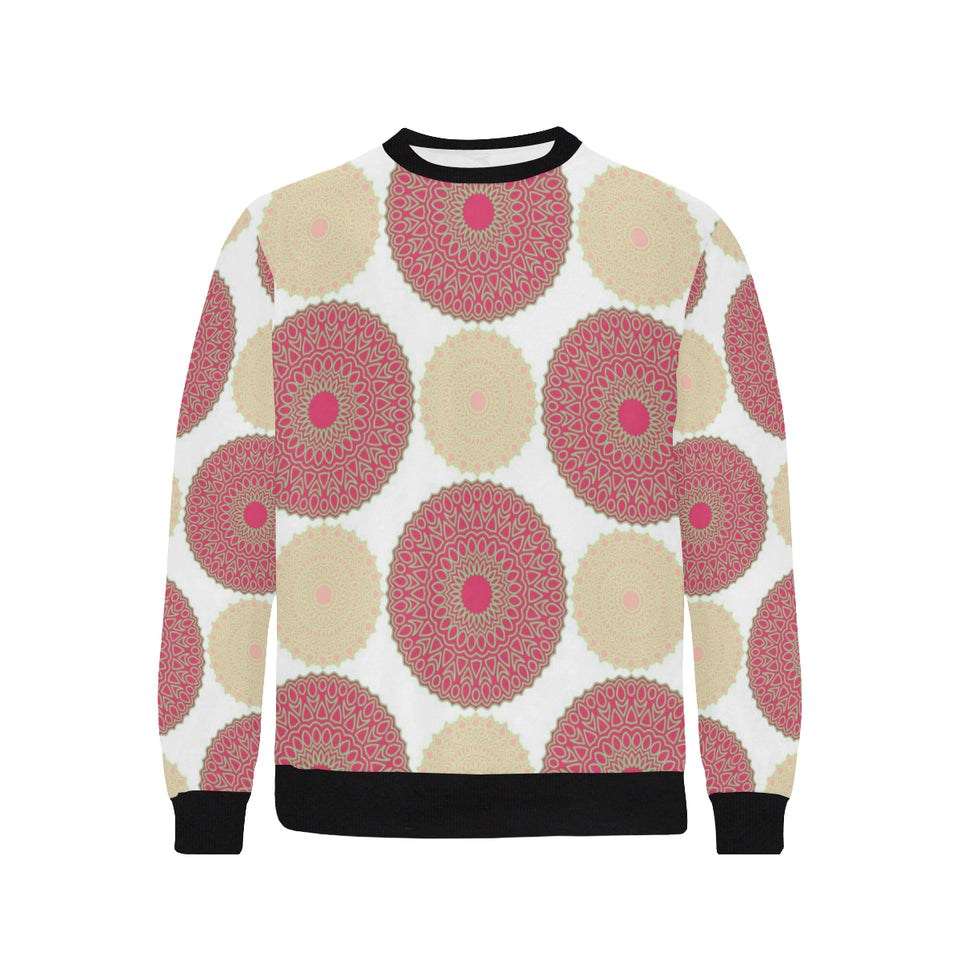 Circle indian pattern Men's Crew Neck Sweatshirt