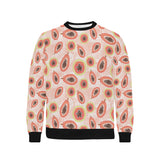 papaya leaves pattern Men's Crew Neck Sweatshirt