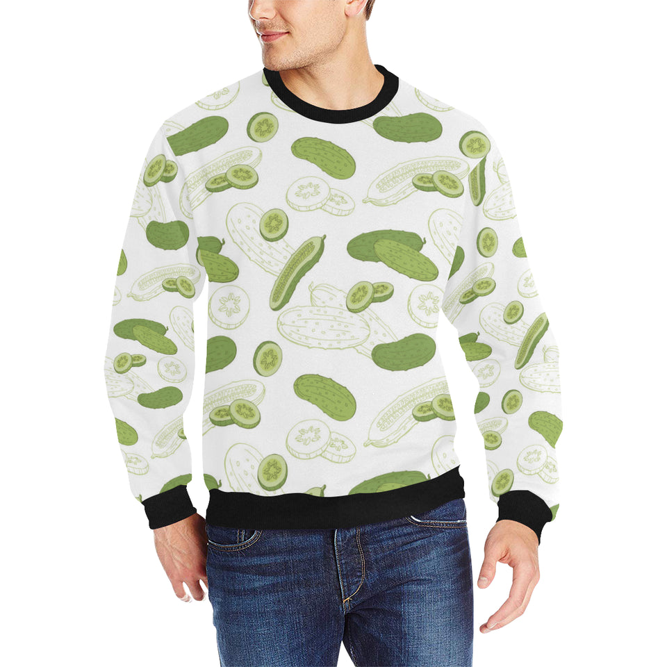 Cucumber sketch pattern Men's Crew Neck Sweatshirt