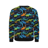 Colorful shark Men's Crew Neck Sweatshirt