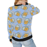Beer pattern Women's Crew Neck Sweatshirt