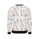 Cute sea otters pattern Men's Crew Neck Sweatshirt