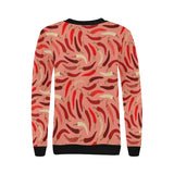 Beautiful Chili peppers pattern Women's Crew Neck Sweatshirt