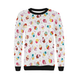 Cake cupcake design pattern Women's Crew Neck Sweatshirt