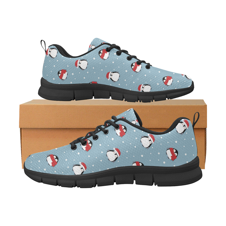 Cute penguin christmas snow pattern Women's Sneaker Shoes