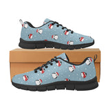 Cute penguin christmas snow pattern Women's Sneaker Shoes