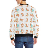 Cute Kangaroo pattern Men's Crew Neck Sweatshirt
