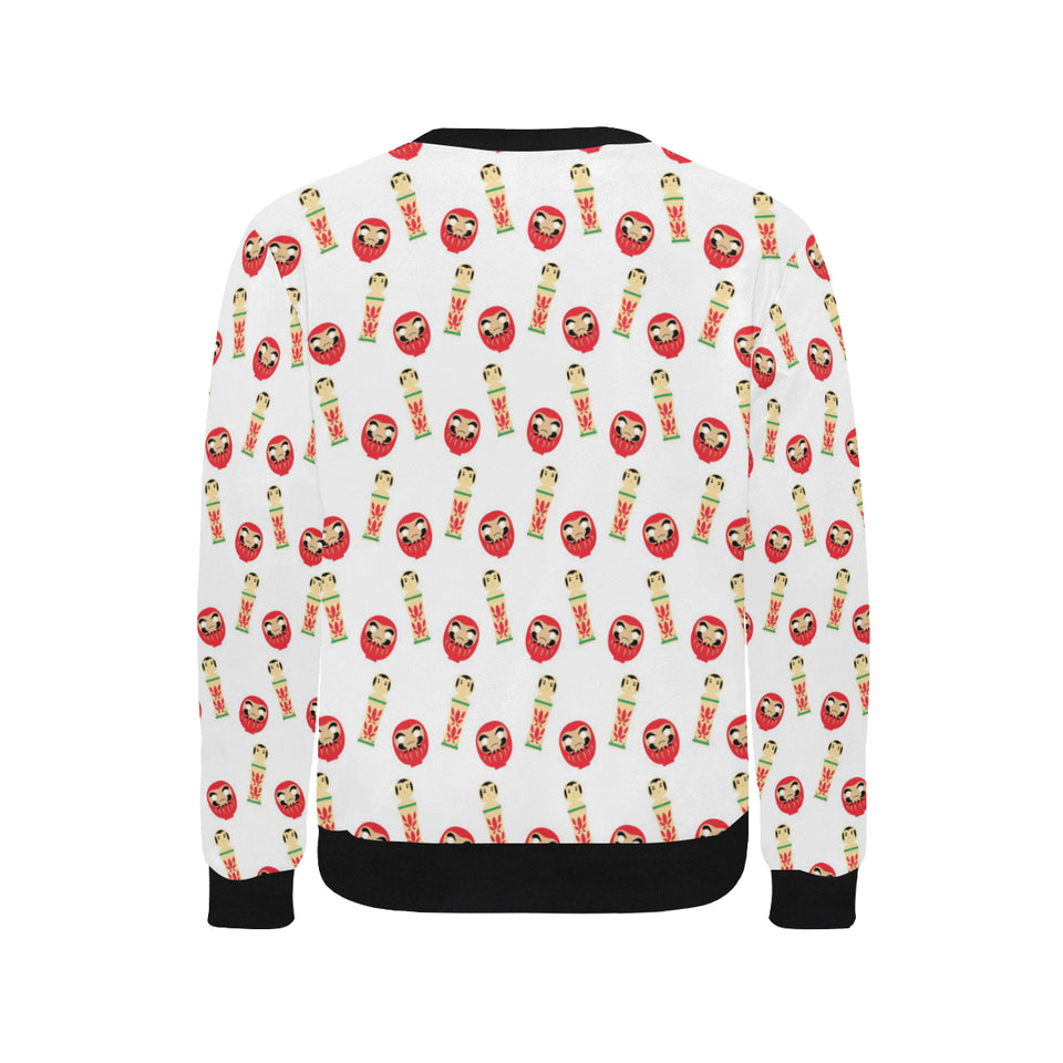 Daruma japanese wooden doll Men's Crew Neck Sweatshirt