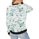 Crocodile diver pattern Women's Crew Neck Sweatshirt