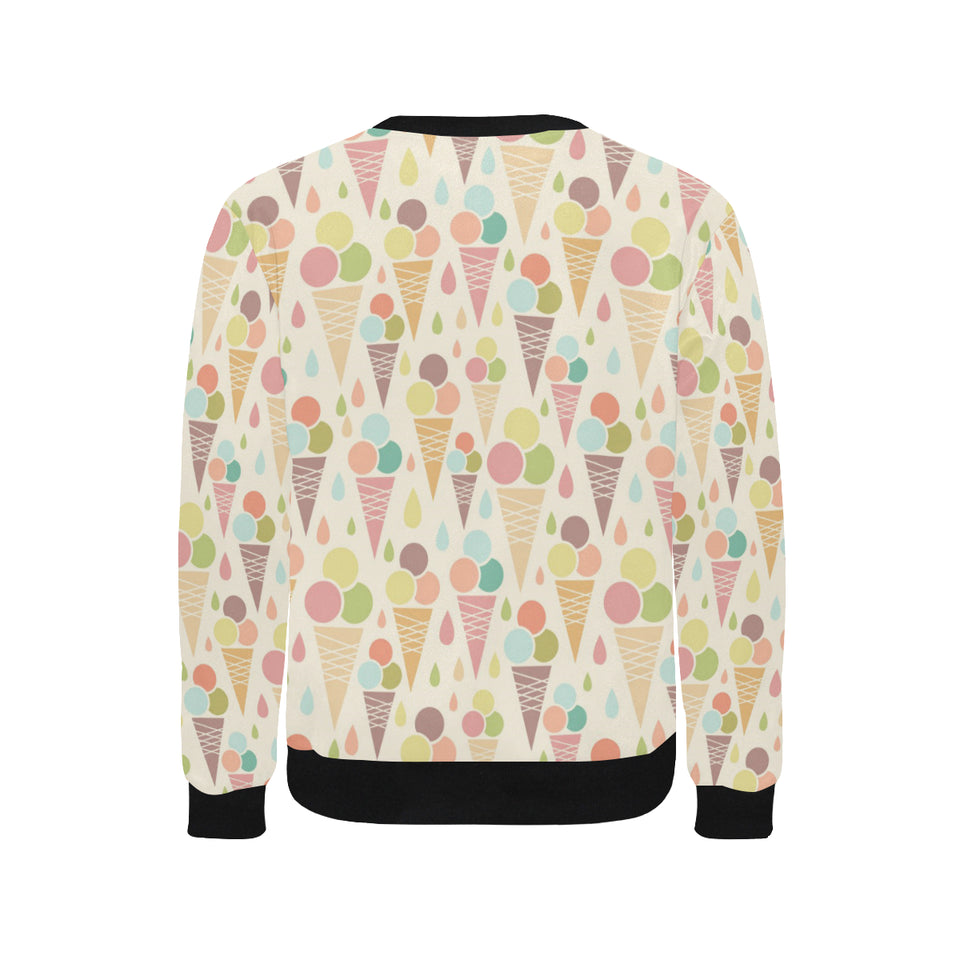 Ice cream cone pattern Men's Crew Neck Sweatshirt