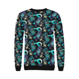 Dragon sea wave pattern Women's Crew Neck Sweatshirt