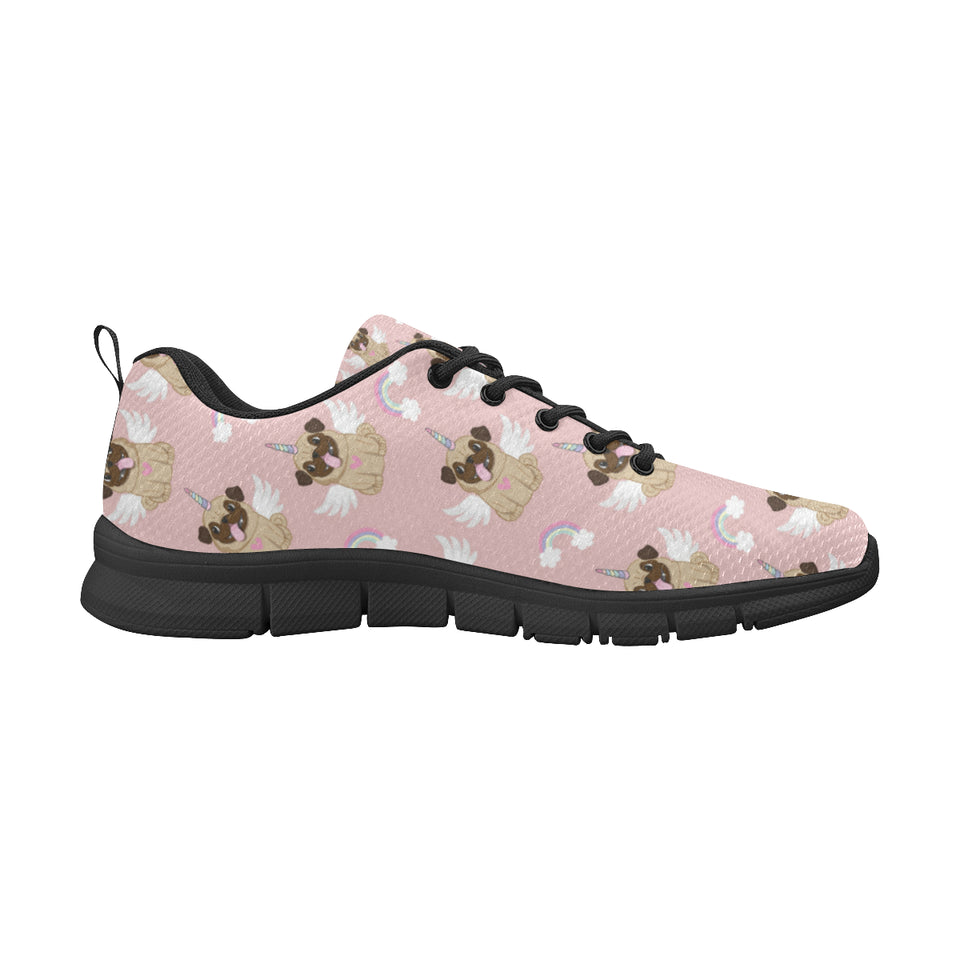 Cute unicorn pug pattern Women's Sneaker Shoes