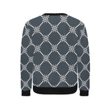 nautical steering wheel rope pattern Men's Crew Neck Sweatshirt