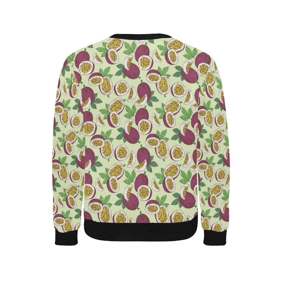 Paassion fruit pattern Men's Crew Neck Sweatshirt