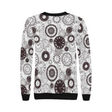 Classic vintage clock pattern Women's Crew Neck Sweatshirt