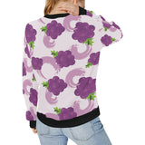 Cute Grape pattern Women's Crew Neck Sweatshirt
