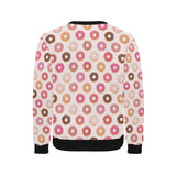 Colorful donut pattern Men's Crew Neck Sweatshirt
