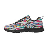 Colorful zebra skin pattern Women's Sneaker Shoes