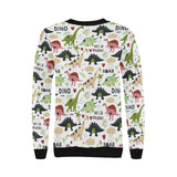 Cute dinosaurs pattern Women's Crew Neck Sweatshirt