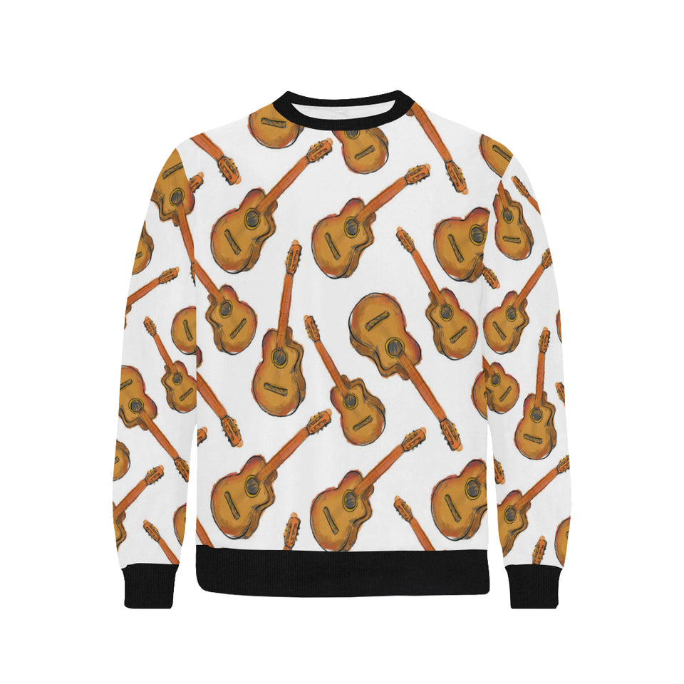 Paint Guitar Pattern Men's Crew Neck Sweatshirt