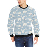 Cute polar bears Christmas decoration pattern Men's Crew Neck Sweatshirt