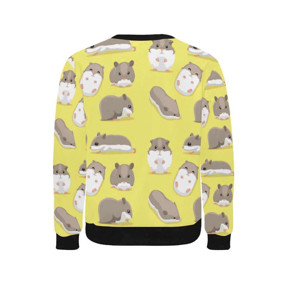 Cute Hamster pattern Men's Crew Neck Sweatshirt