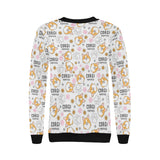 Corgi Dog Pattern Women's Crew Neck Sweatshirt