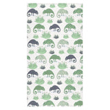 Chameleon lizard succulent plant pattern Bath Towel
