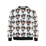 Cute ninja design pattern Men's Crew Neck Sweatshirt