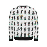 Cute ninja katana sword pattern Men's Crew Neck Sweatshirt