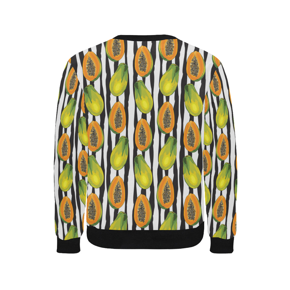 papaya design pattern Men's Crew Neck Sweatshirt