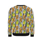 papaya design pattern Men's Crew Neck Sweatshirt