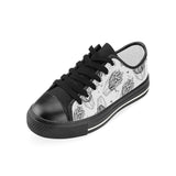 Hand drawn french fries pattern Kids' Boys' Girls' Low Top Canvas Shoes Black