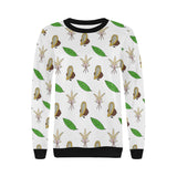 Color hand drawn cacao pattern Women's Crew Neck Sweatshirt