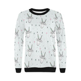 Cute goat design pattern Women's Crew Neck Sweatshirt