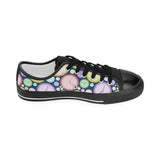 Colorful clock background Kids' Boys' Girls' Low Top Canvas Shoes Black