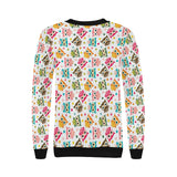 Color cute owl pattern Women's Crew Neck Sweatshirt