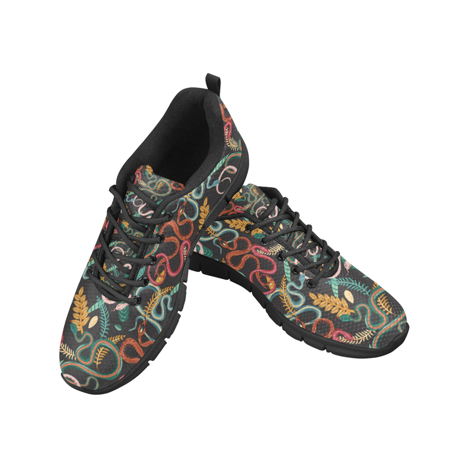 Colorful snake plant pattern Women's Sneaker Shoes