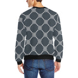 nautical steering wheel rope pattern Men's Crew Neck Sweatshirt