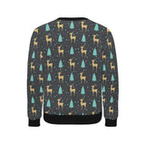 Deers star tree pattern Men's Crew Neck Sweatshirt