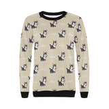 Cute Siberian Husky Women's Crew Neck Sweatshirt