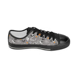 Halloween design pattern Kids' Boys' Girls' Low Top Canvas Shoes Black