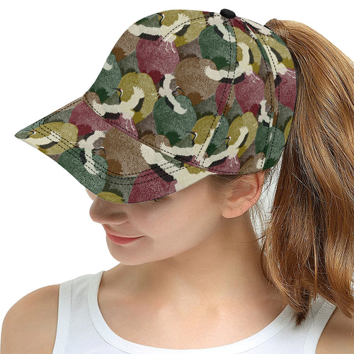 Japanese cranes flying forest dot pattern All Over Print Snapback Cap