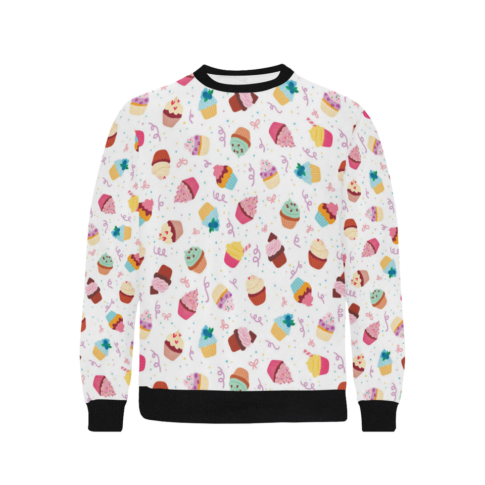 Cake cupcake design pattern Men's Crew Neck Sweatshirt
