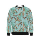 Monkey Palm tree background Men's Crew Neck Sweatshirt