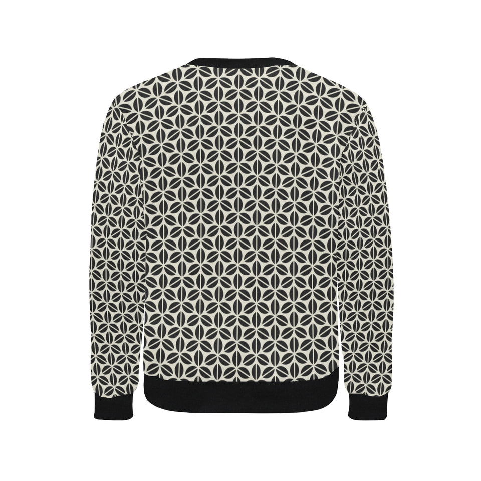 Coffee bean abstract modern pattern Men's Crew Neck Sweatshirt