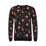 fox sleeping fox pattern Women's Crew Neck Sweatshirt