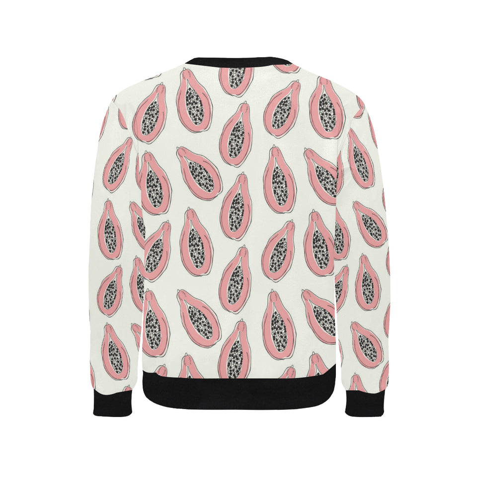 papaya pattern Men's Crew Neck Sweatshirt