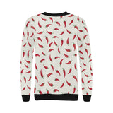 Chili peppers pattern Women's Crew Neck Sweatshirt