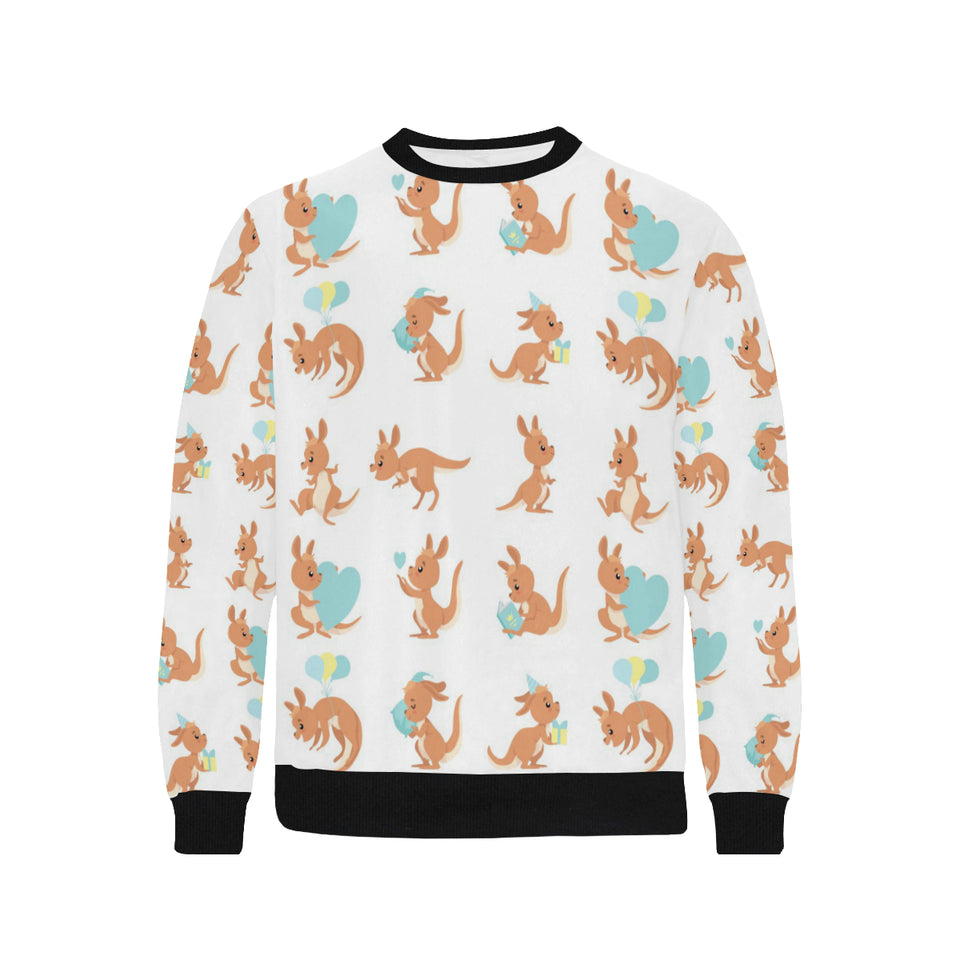Cute Kangaroo pattern Men's Crew Neck Sweatshirt